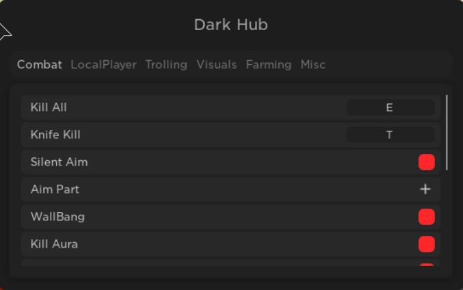 Cheat Gg Dark Hub V2 - script hub roblox pastebin